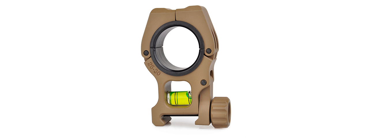 ACW M10 30mm Scope Rings w/ Bubble Level - Dark Earth