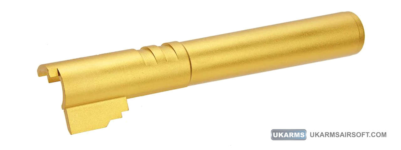 Atlas Custom Works Aluminum Outer Barrel for TM Hi-Capa 5.1 Airsoft GBB Pistols (Color: Gold) - Click Image to Close