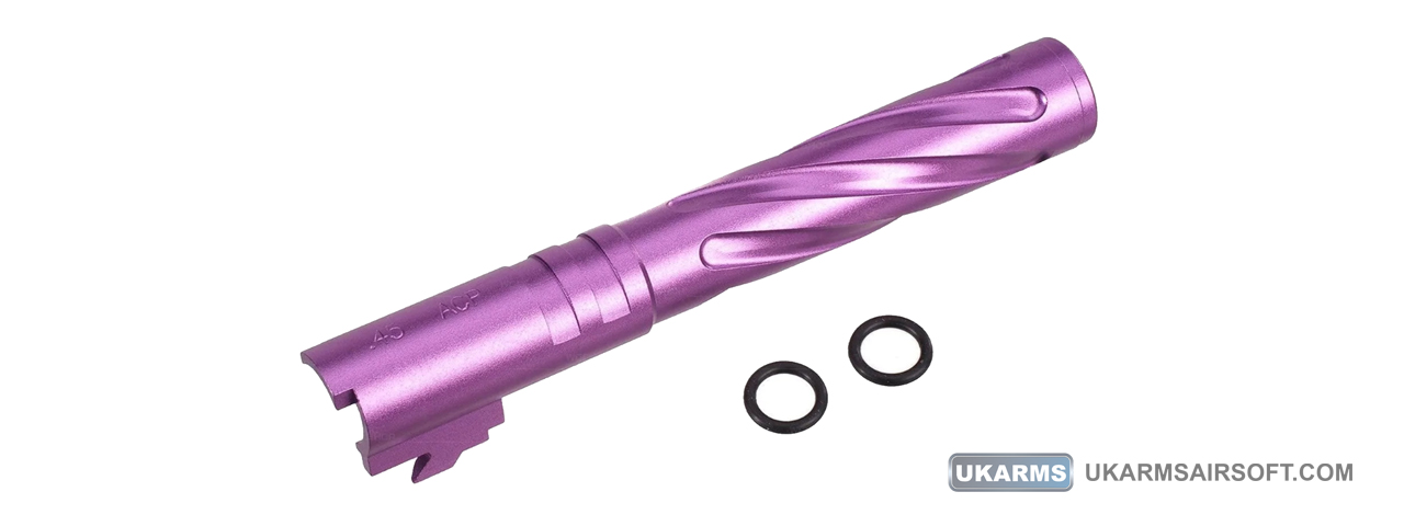 Atlas Custom Works Tornado Aluminum Outer Barrel for TM Hi-Capa 5.1 Airsoft GBB Pistols (Color: Purple)