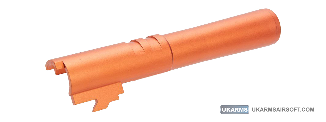 Atlas Custom Works Aluminum Outer Barrel for TM Hi-Capa 4.3 Airsoft GBB Pistols (Color: Orange) - Click Image to Close