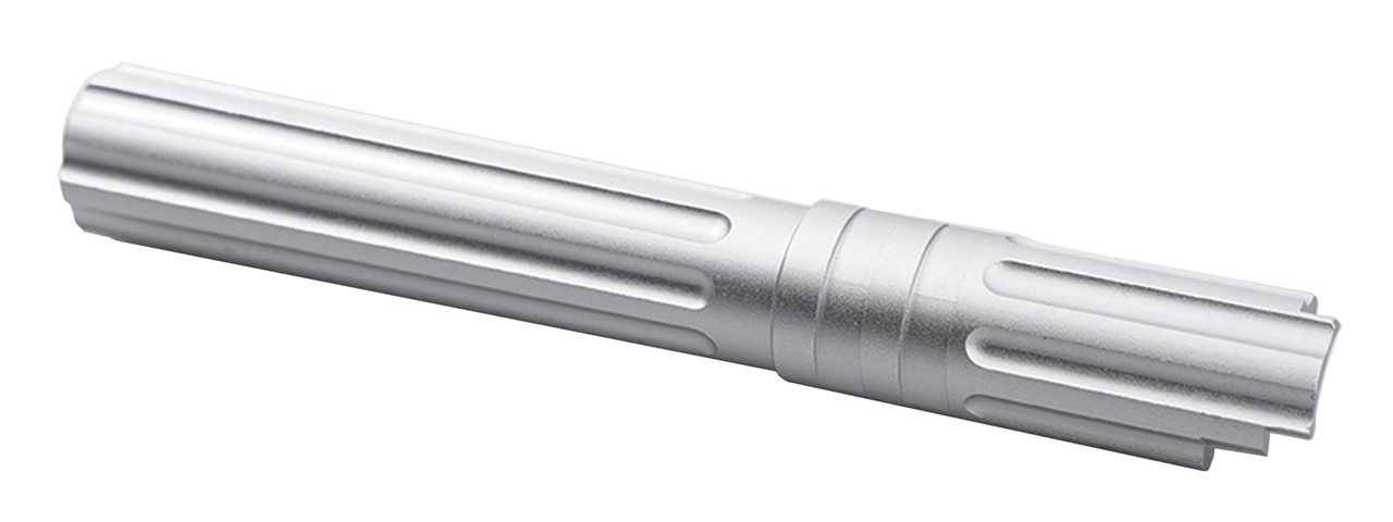 Atlas Custom Works 5.1 Inch Aluminum Straight Fluted Outer Barrel for TM Hicapa M11 CW GBBP (Silver)