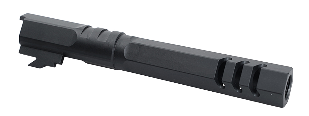 Atlas Custom Works 5.1 Inch Aluminum Hex Outer Barrel for TM Hicapa M11 CW GBBP (Black)