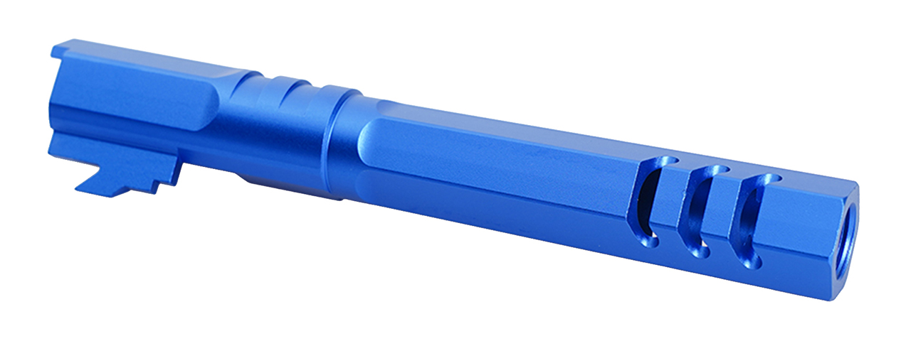 Atlas Custom Works 5.1 Inch Aluminum Hex Outer Barrel for TM Hicapa M11 CW GBBP (Blue)