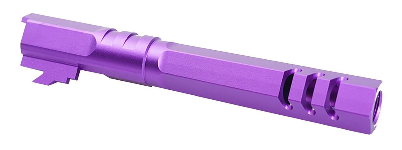 Atlas Custom Works 5.1 Inch Aluminum Hex Outer Barrel for TM Hicapa M11 CW GBBP (Purple) - Click Image to Close