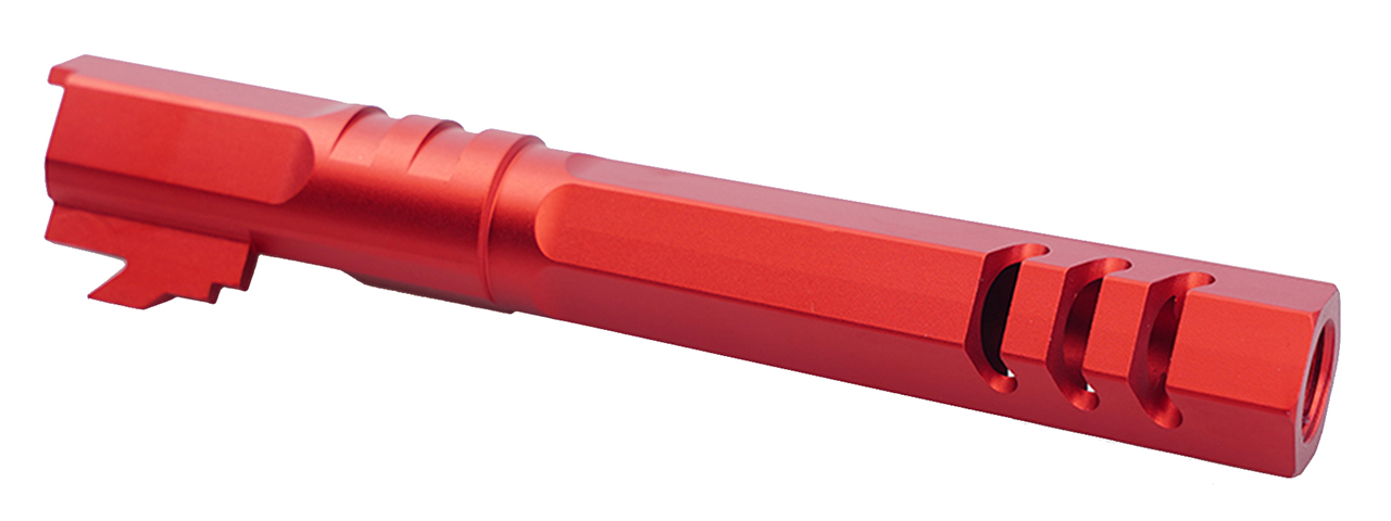 Atlas Custom Works 5.1 Inch Aluminum Hex Outer Barrel for TM Hicapa M11 CW GBBP (Red)