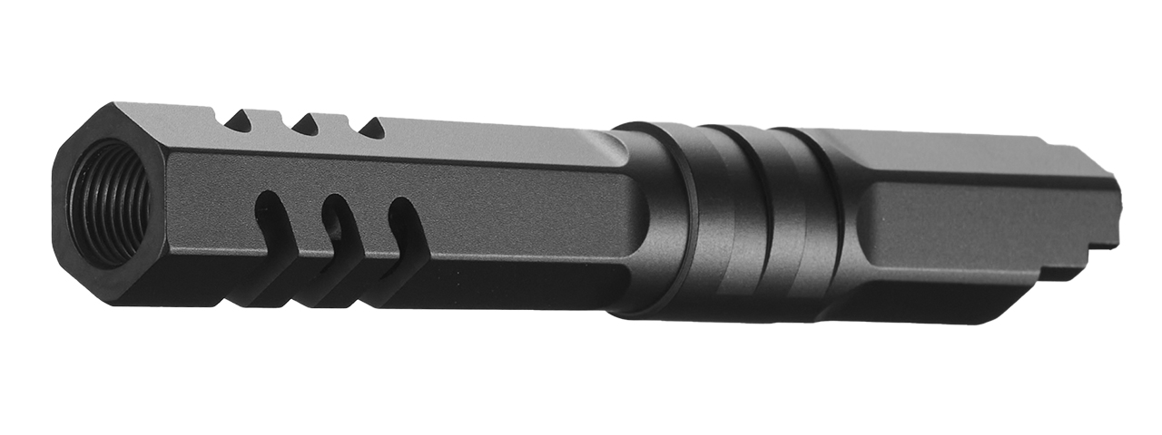 Atlas Custom Works 4.3 Inch Aluminum Straight Fluted Outer Barrel for TM Hicapa M11 CW GBBP (Black)
