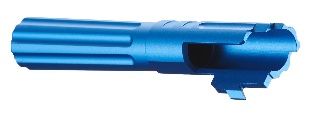 Atlas Custom Works 4.3 Inch Aluminum Straight Fluted Outer Barrel for TM Hicapa M11 CW GBBP (Blue)