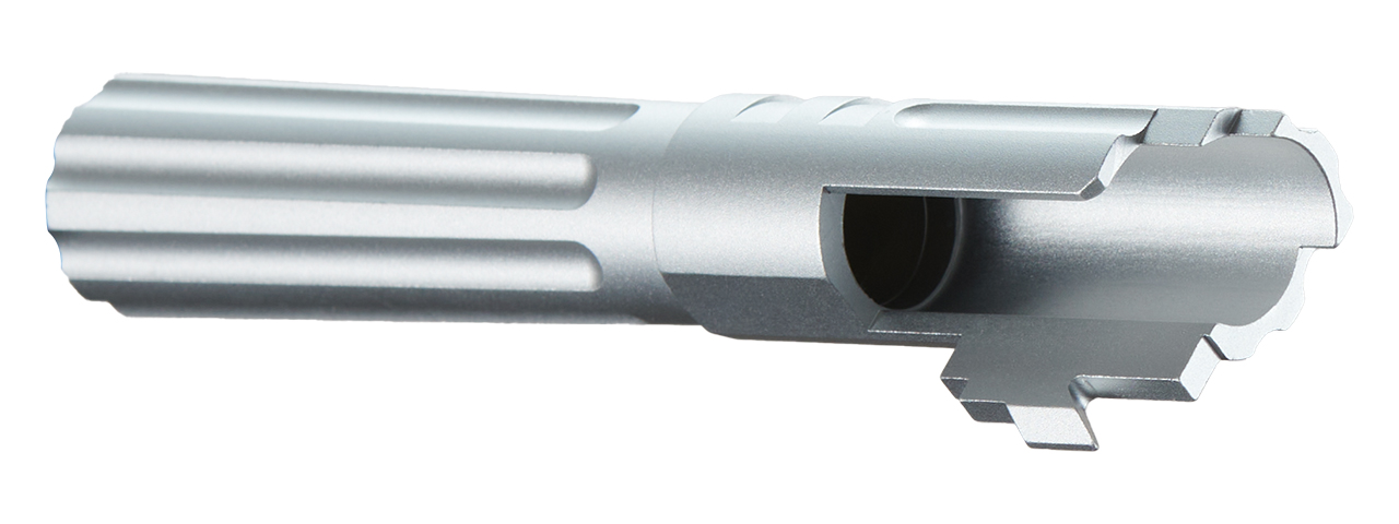 Atlas Custom Works 4.3 Inch Aluminum Straight Fluted Outer Barrel for TM Hicapa M11 CW GBBP (Silver)