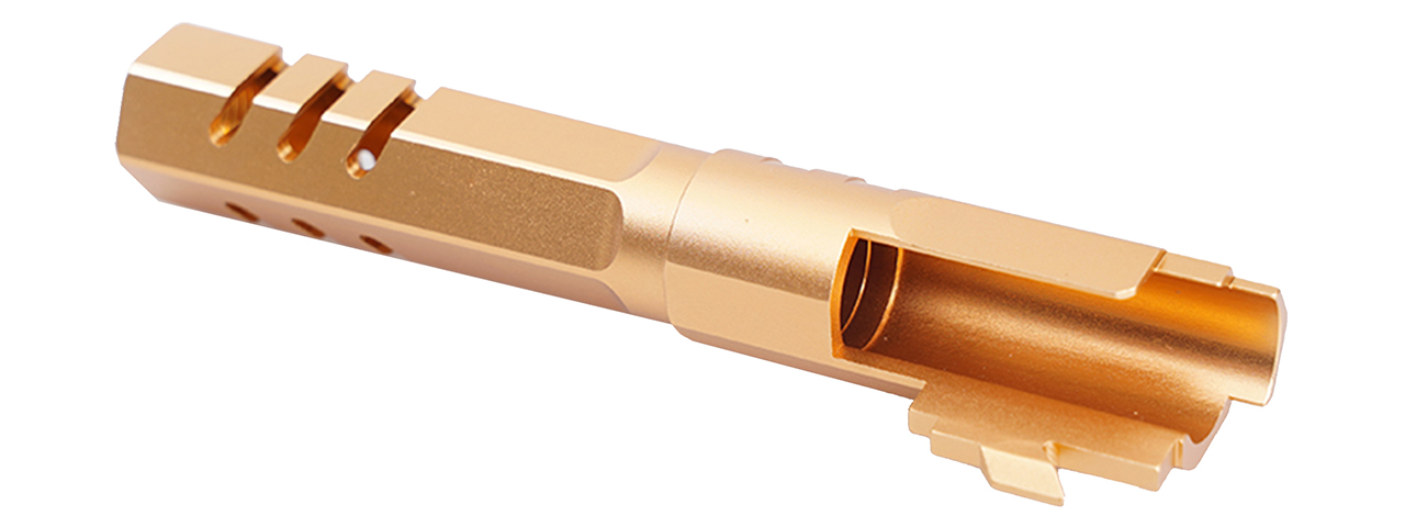 Atlas Custom Works 4.3 Inch Aluminum Hex Outer Barrel for TM Hicapa M11 CW GBBP (Gold) - Click Image to Close