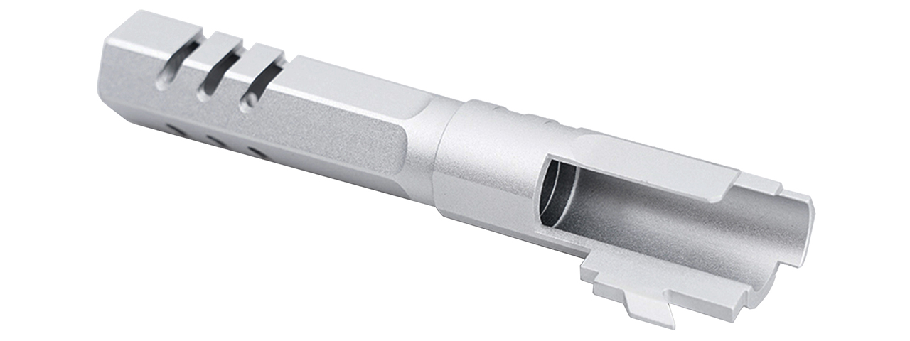 Atlas Custom Works 4.3 Inch Aluminum Hex Outer Barrel for TM Hicapa M11 CW GBBP (Silver)