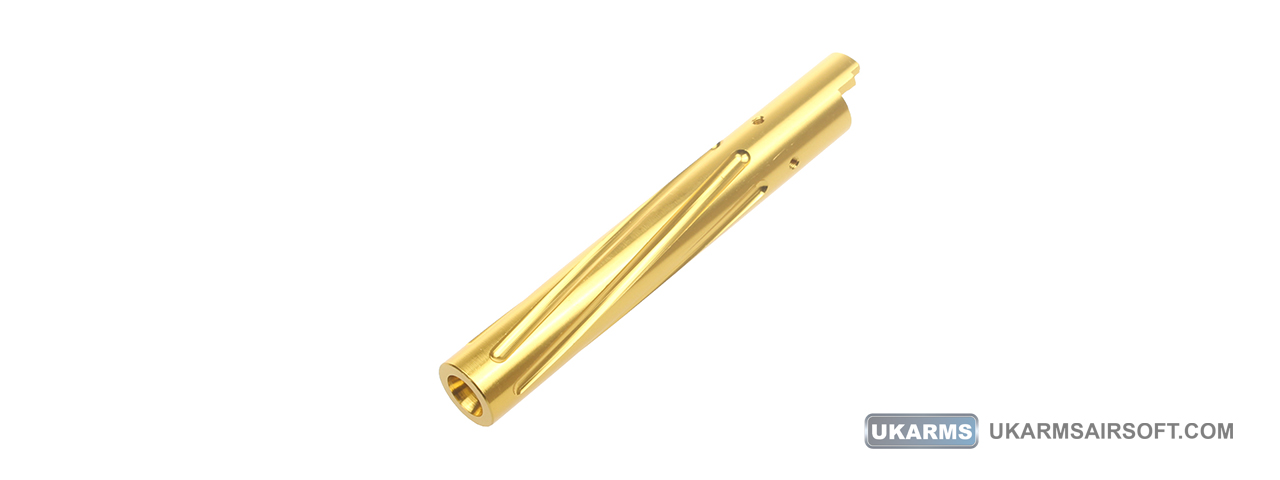 Atlas Custom Works Non-Recoiling Spiral Fluted Outer Barrel for TM Hi-Capa 5.1 Airsoft Pistols (Color: Gold)