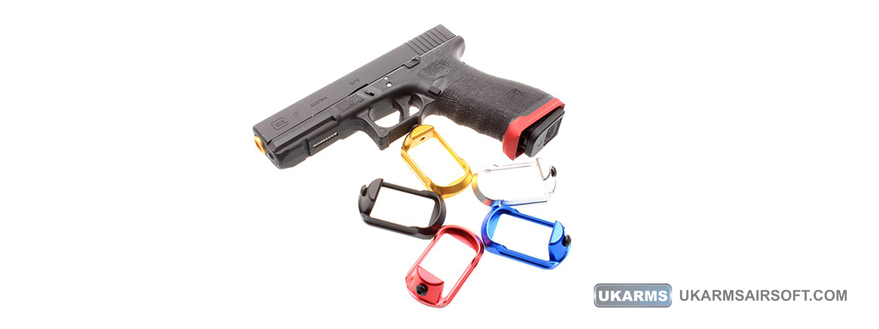 Atlas Custom Works Compact Magwell for VFC Glock 17 Airsoft Pistol (Color: Red) - Click Image to Close