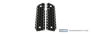 Atlas Custom Works Aluminum Grip Panel for 1911 Series Pistols (Black/Honeycomb)