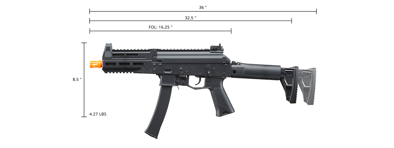 Lancer Tactical PPK-20 Gen 3 Compact AEG Airsoft SMG