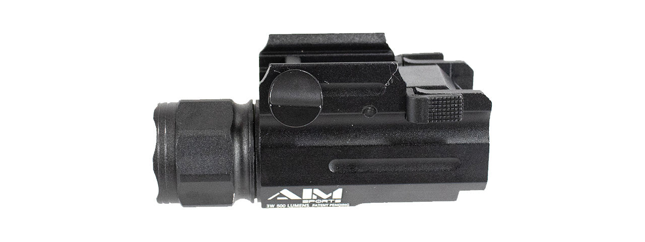 AIM Sports Compact 3W 500 Lumen Weapon Light w/ QRM Color Lense Filter - Click Image to Close