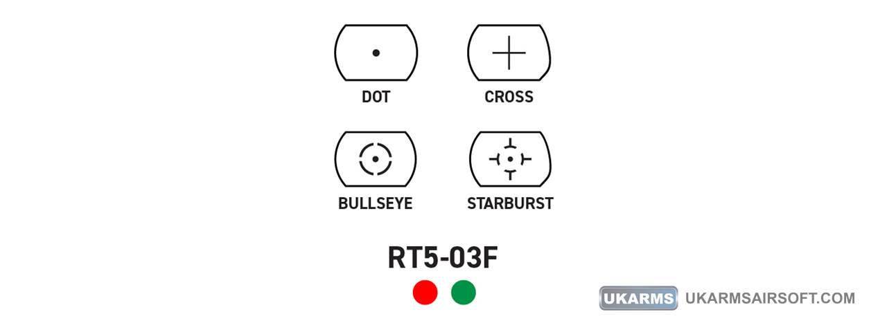 AIM Sports 1x33 Full Size Red & Green Dot Sight (Color: Black) - Click Image to Close