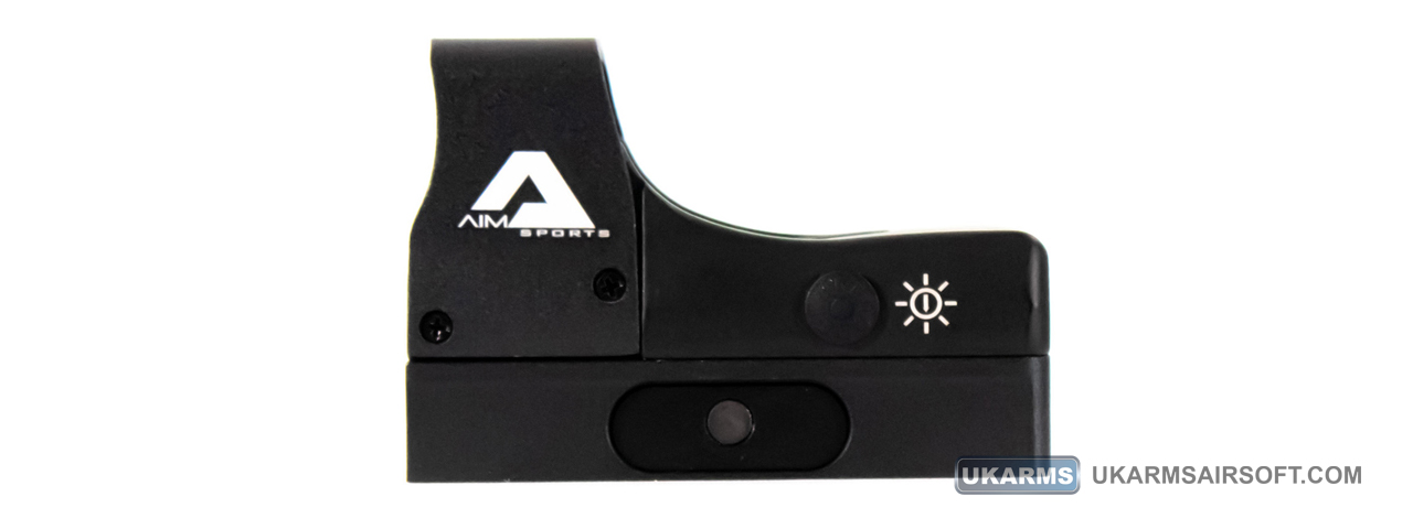 AIM Sports 1x27 Compact Red Dot Sight with Push Button Activation (Color: Black) - Click Image to Close