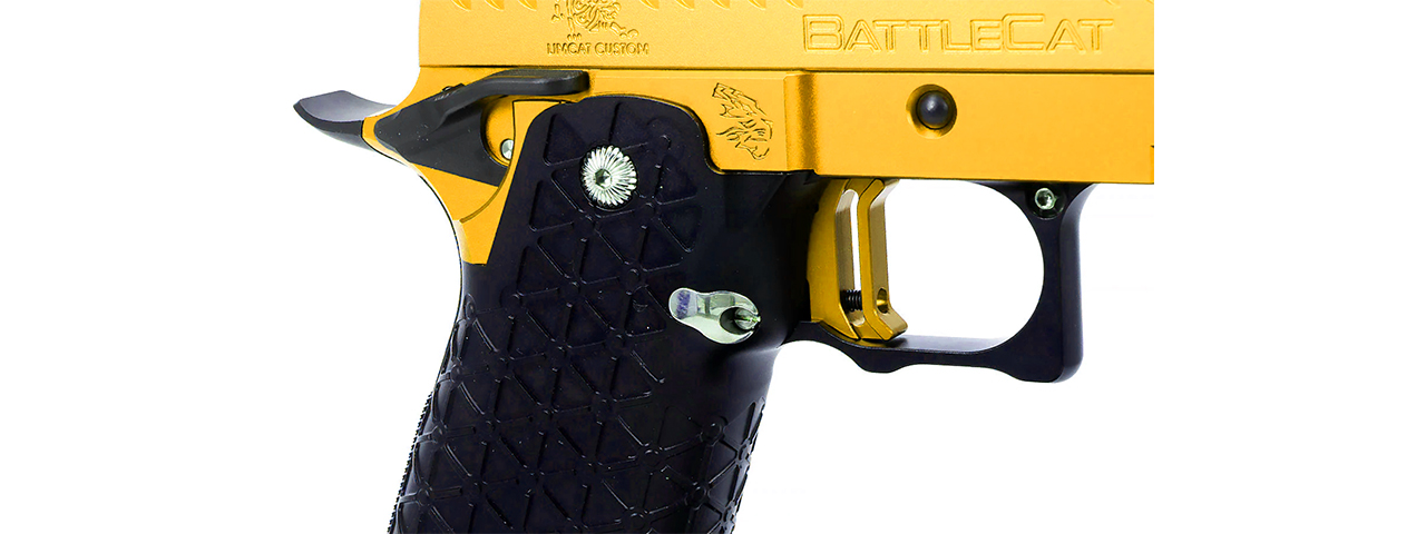 Airsoft Masterpiece EDGE LimCat "BattleCat" Tokyo Marui Hi Capa GBB 3.9 Aluminum Frame - (Gold)