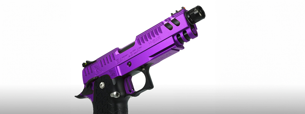 Airsoft Masterpiece EDGE LimCat "BattleCat" Tokyo Marui Hi Capa GBB 3.9 Aluminum Frame - (Purple)