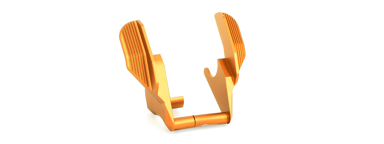 Airsoft Masterpiece Edge "ALBATROSS" Aluminum Ambi Thumb Safeties for Hi Capa - (Orange)