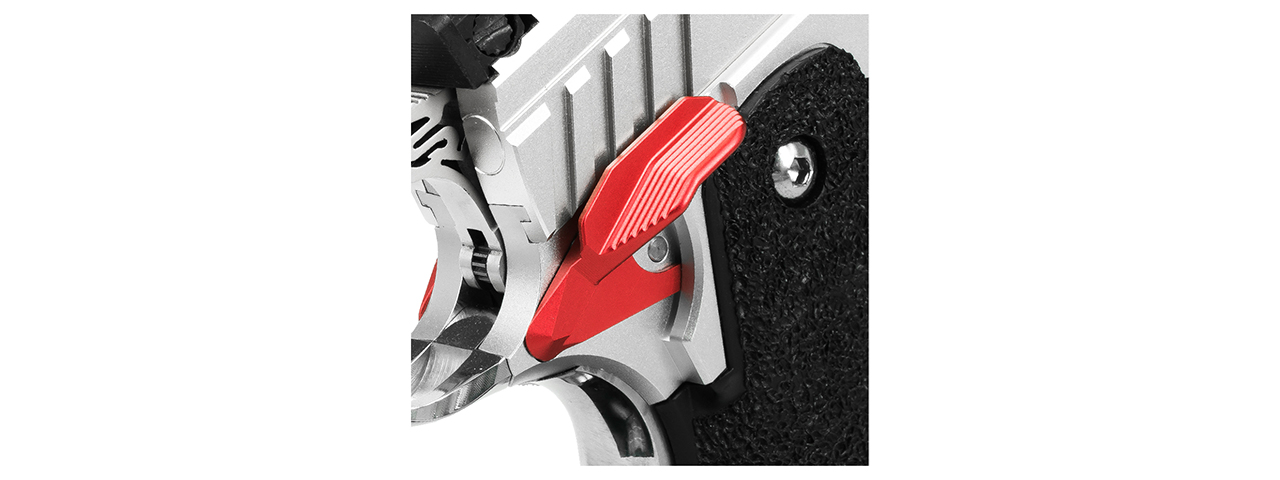 Airsoft Masterpiece Edge "ALBATROSS" Aluminum Ambi Thumb Safeties for Hi Capa (Red)