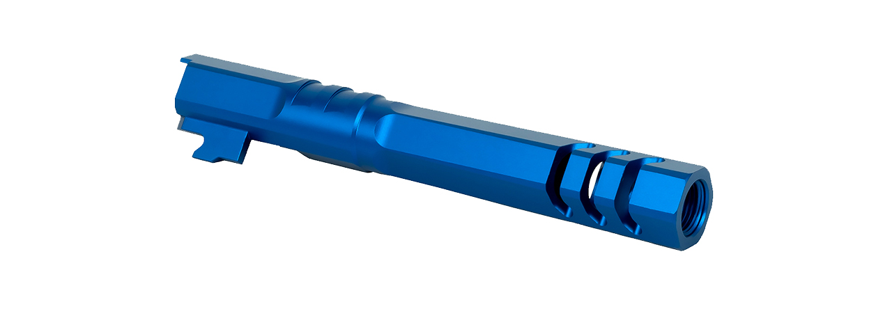 Airsoft Masterpiece Edge "HEXA" Aluminum Outer Barrel for 5.1 Hi Capa (Blue)