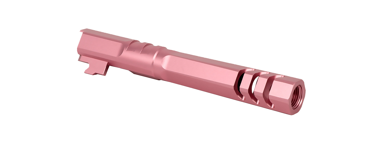 Airsoft Masterpiece Edge "HEXA" Aluminum Outer Barrel for 5.1 Hi Capa (Pink)