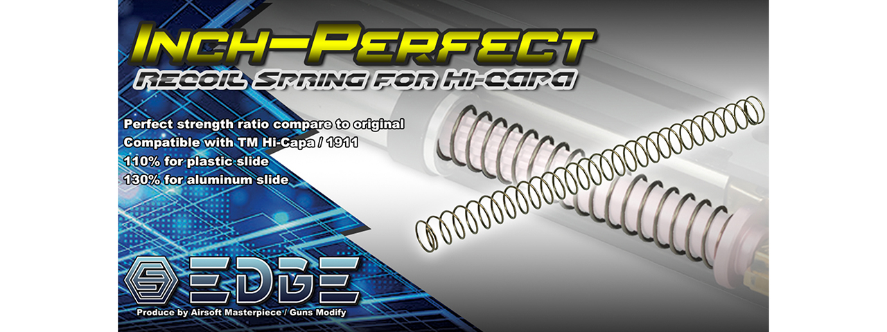 Airsoft Masterpiece Edge Custom 110% "Inch-Perfect" Recoil Spring for Hi-Capa / 1911