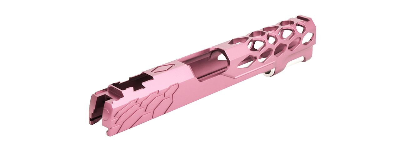 Airsoft Masterpiece Edge "SHIELD" Aluminum Slide for 5.1 Hi Capa (Pink) - Click Image to Close