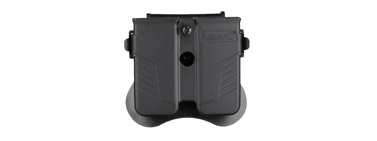 Amomax Universal Double Pistol Mag Pouch (Black)