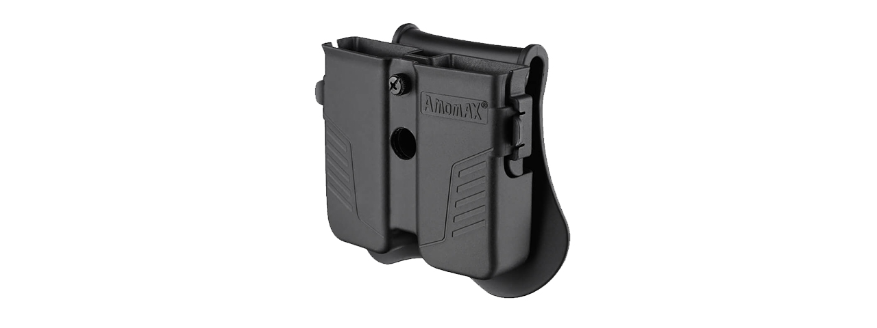 Amomax Universal Double Pistol Mag Pouch (Black)