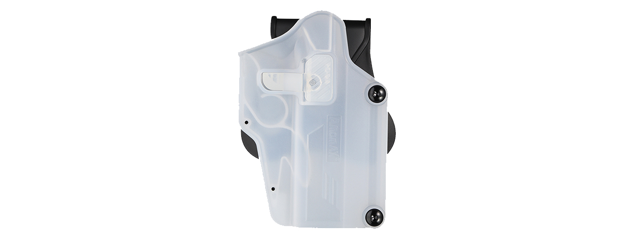 Amomax Q.R. Universal Polymer Paddle Holster (Frosted Clear White)