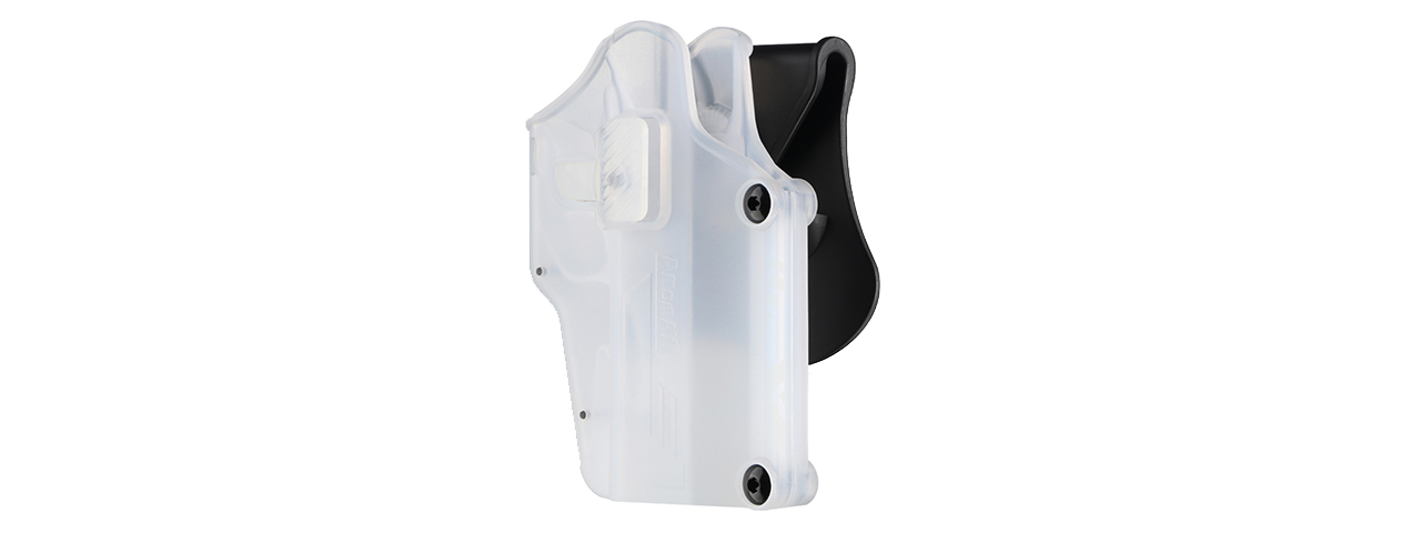 Amomax Q.R. Universal Polymer Paddle Holster (Frosted Clear White)