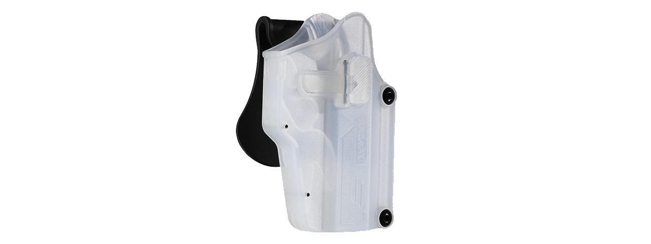 Amomax Q.R. Universal Polymer Paddle Holster (Frosted Clear White)