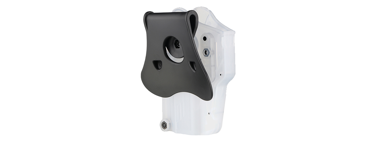 Amomax Q.R. Universal Polymer Paddle Holster (Frosted Clear White) - Click Image to Close