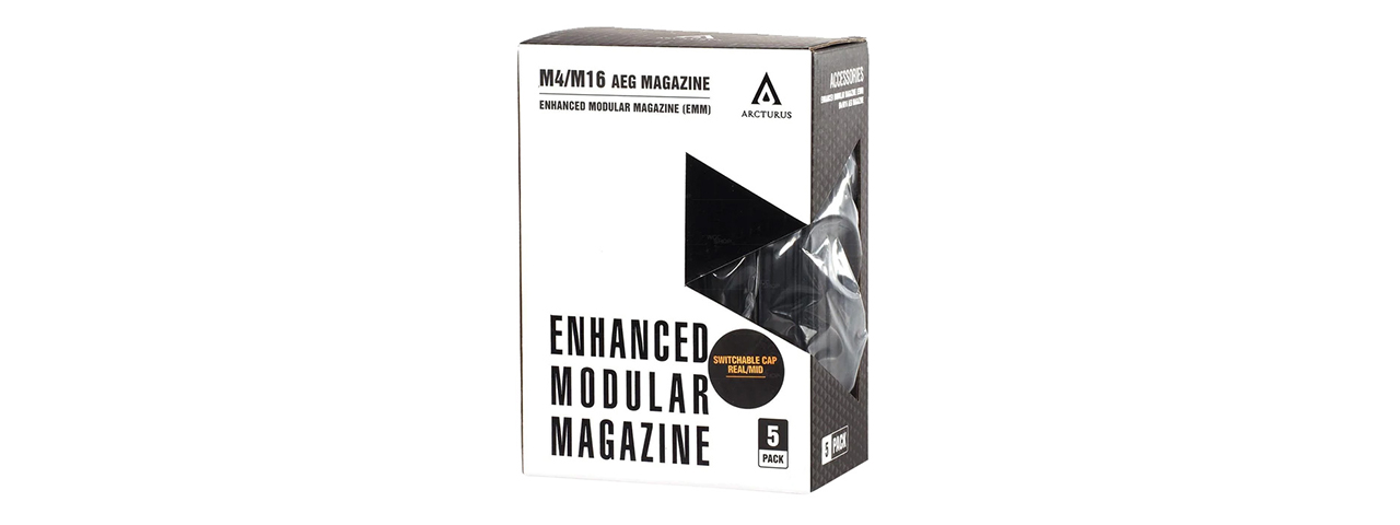 Arcturus M4/M16 Metal 30/135 rds Variable-Cap EMM Magazine (Pack of 5)