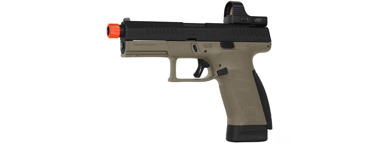 CZ P-10C CO2 Airsoft Pistol, Optic Ready, Outer Threaded Barrel - Black