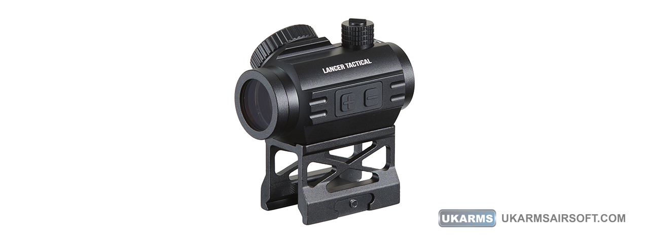 Lancer Tactical Micro Red Dot Sight with Riser Mount (Color: Black)