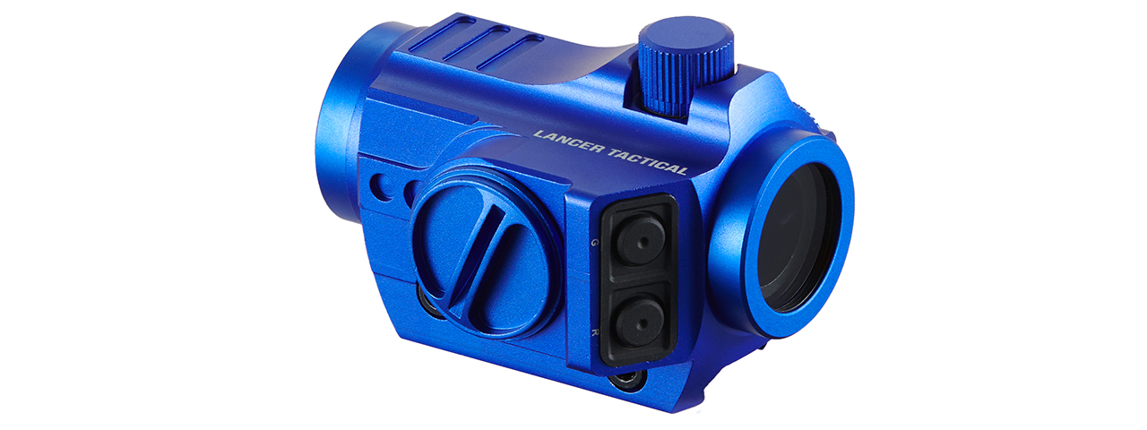 Lancer Tactical Micro Reflex Red & Green Dot Scope (Color: Blue) - Click Image to Close