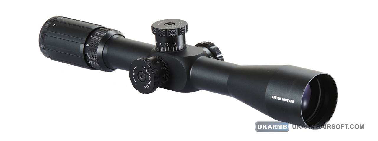 Lancer Tactical 4-14x44 Rifle Scope (Color: Black) - Click Image to Close