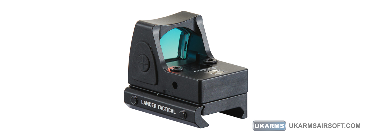 Lancer Tactical Adjustable Red Dot Reflex Sight (Color: Black) - Click Image to Close