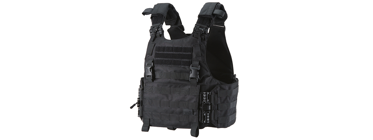 Lancer Tactical Quick Release Medium Plate Carrier (Black) - Click Image to Close