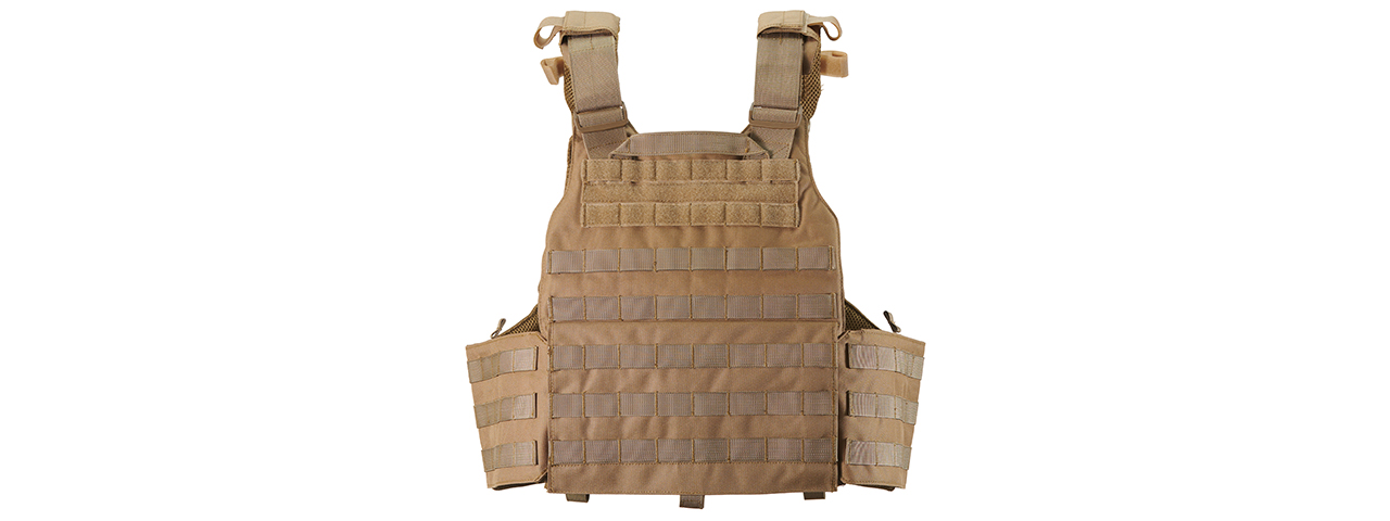 Lancer Tactical Quick Release Large Plate Carrier (Khaki) - Click Image to Close