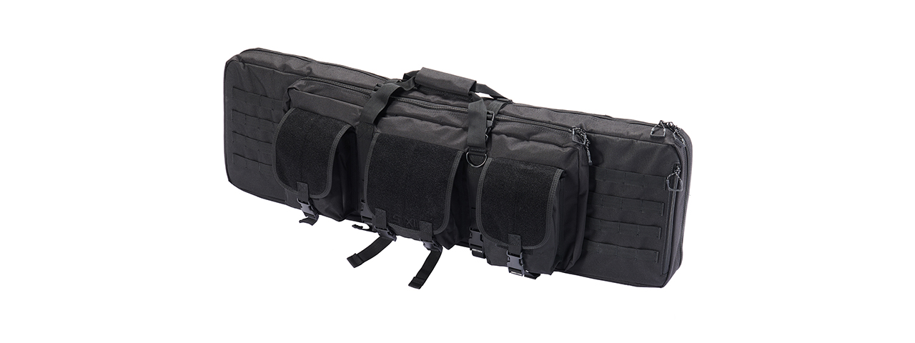 Lancer Tactical 1000D Nylon 42" Double Rifle Bag - Black