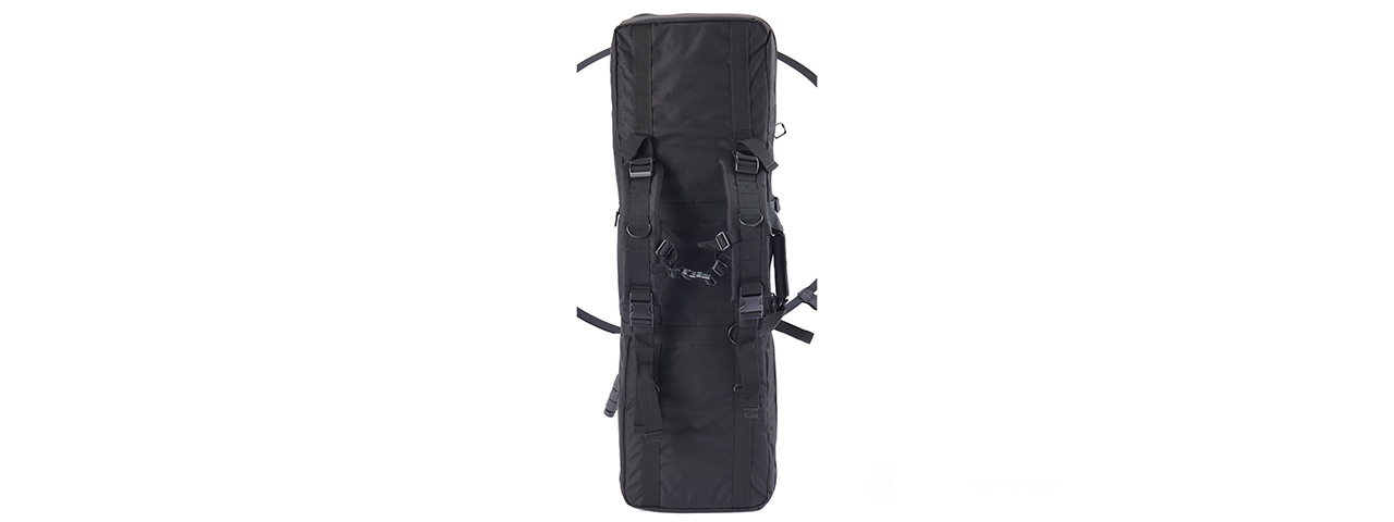 Lancer Tactical 1000D Nylon 42" Double Rifle Bag - Black - Click Image to Close