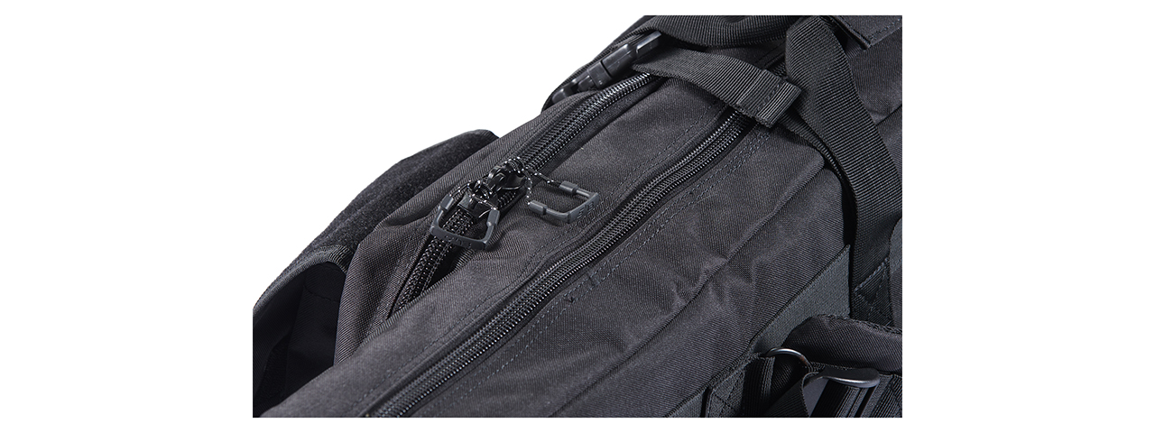 Lancer Tactical 1000D Nylon 42" Double Rifle Bag - Black - Click Image to Close