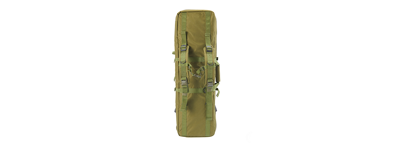 Lancer Tactical 1000D Nylon 42" Double Rifle Bag - OD Green - Click Image to Close