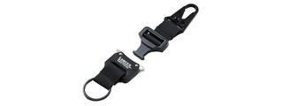 Lancer Tactical Cobra Buckle Keychain with Lancer Logo (Black)