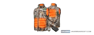 Lancer Tactical Large Size Rechargeable Heated Jacket for Hunting (Color: Camo)