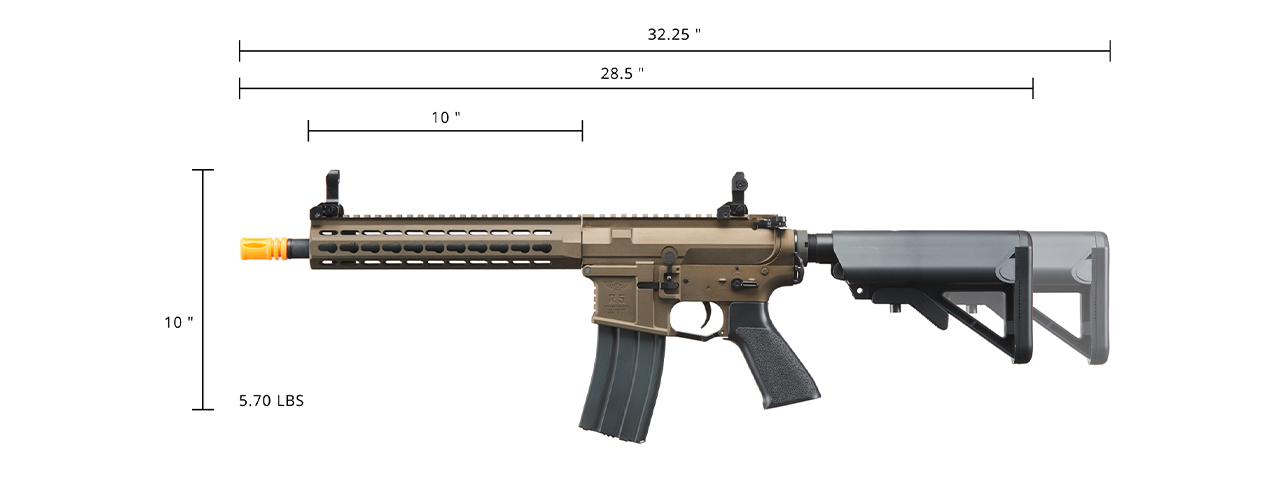 Classic Army ARSS4-10 Keymod AEG - Dark Bronze